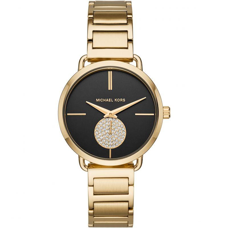 Michael Kors Ladies Portia Yellow Gold Watch - MK3788